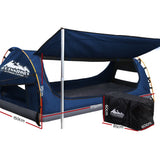 Weisshorn Dark Blue Double Swag Camping Tent - Free Standing Dome with Insect Protection