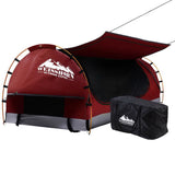 Weisshorn Red King Single Free Standing Camping Swag Tent with 7CM High Density Mattress