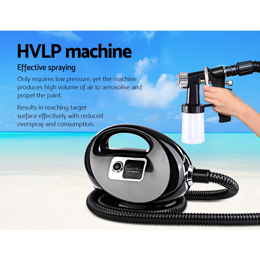 Professional HVLP Spray Tan Machine Kit - Black Sunless Tanning Gun System