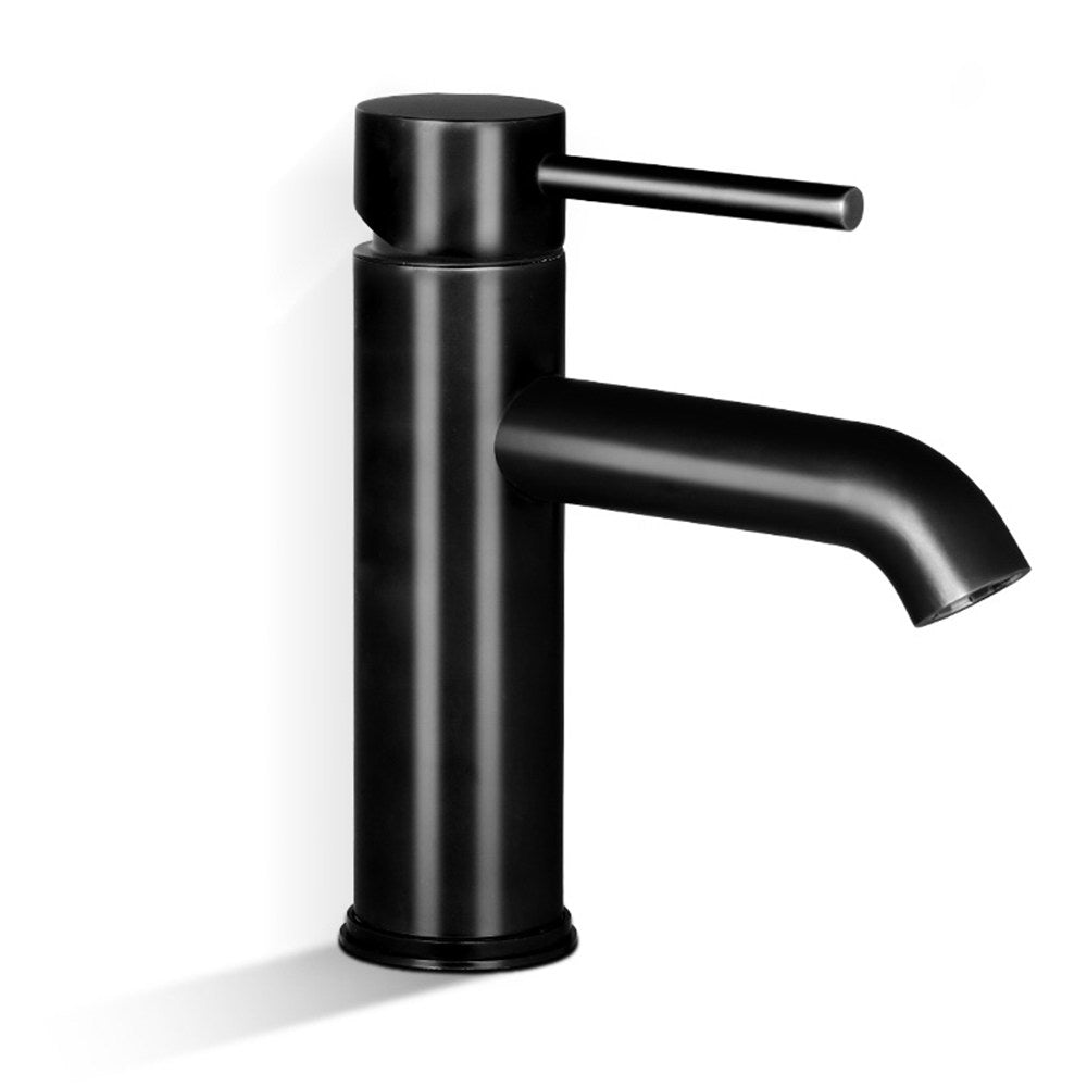 Sleek Black Cefito Basin Mixer Tap Faucet