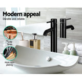 Cefito Modern Black Bathroom Mixer Faucet with Leak-Free Ceramic Cartridge