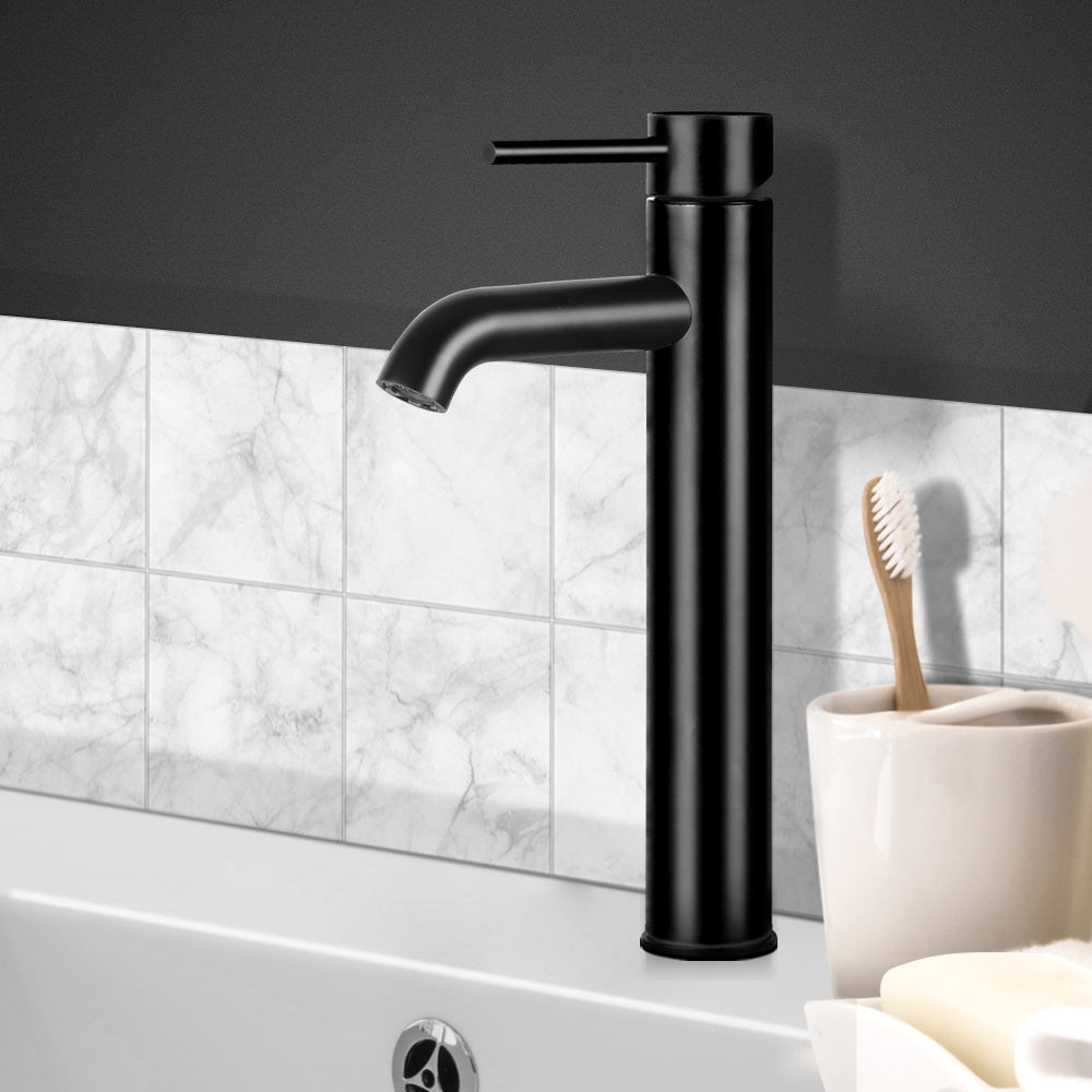 Cefito Modern Black Bathroom Mixer Faucet with Leak-Free Ceramic Cartridge