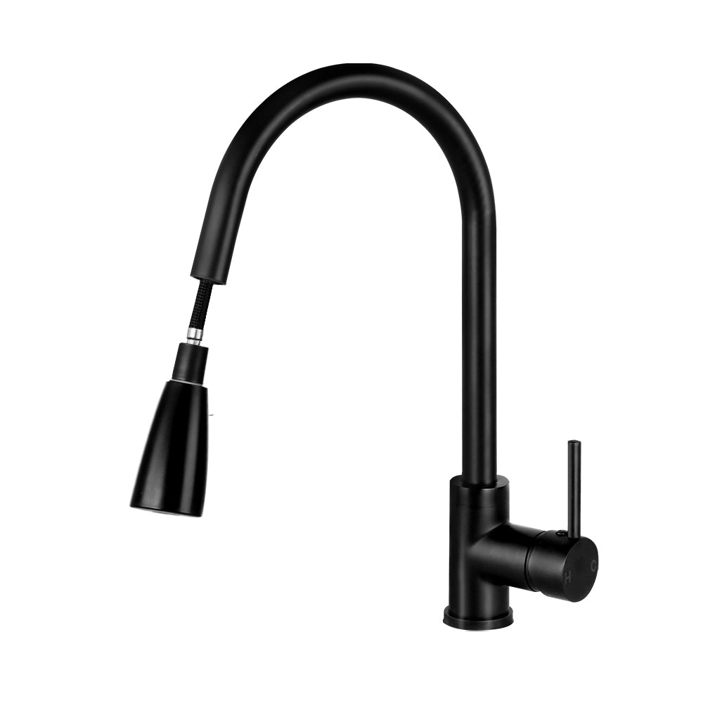 Cefito Modern Black Pull-Down Kitchen Faucet