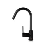 Cefito Matte Black Gooseneck Kitchen Faucet - Elegant Mixer Tap