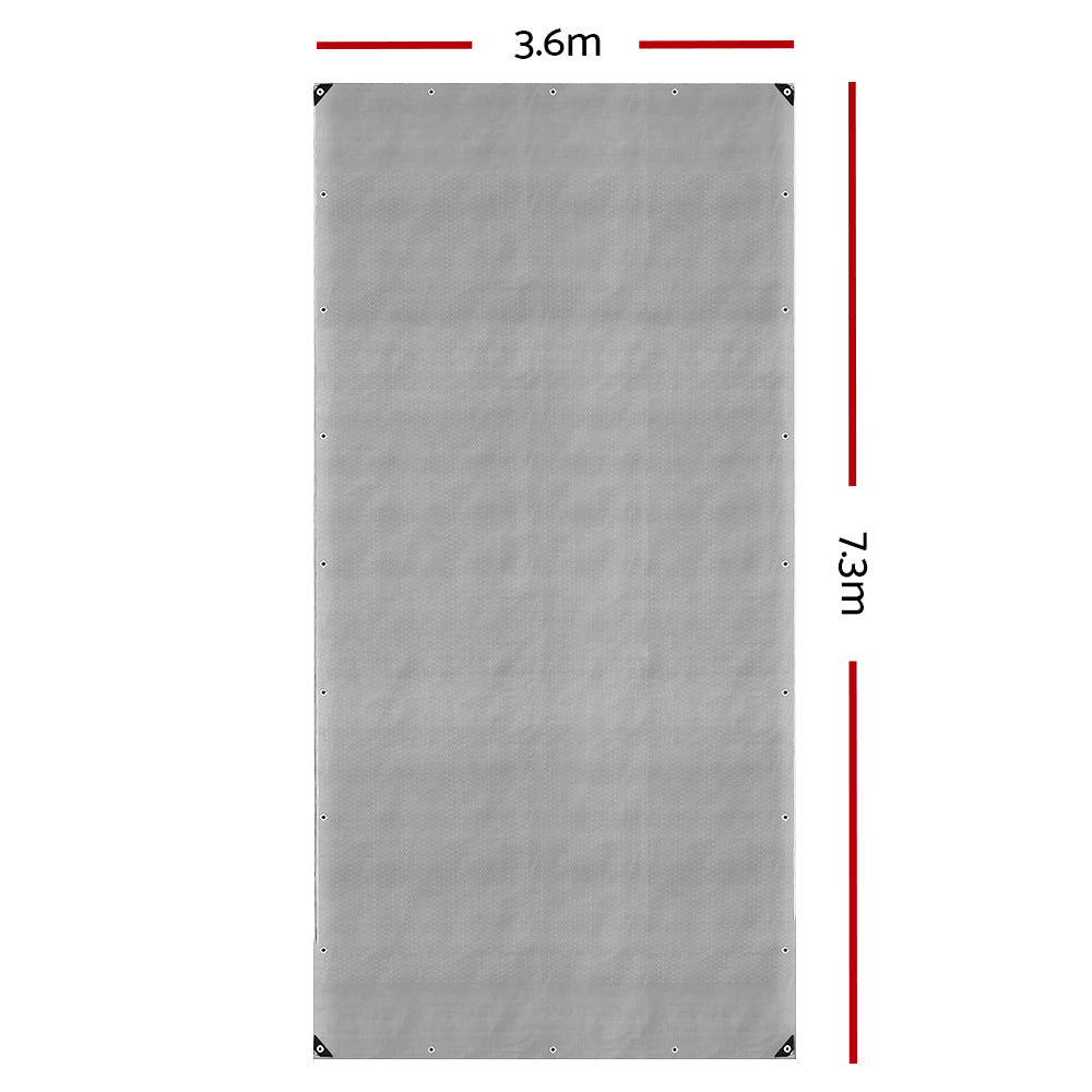 Heavy Duty Instahut 3.6x7.3m Waterproof Poly Tarpaulin Tarp with UV Protection