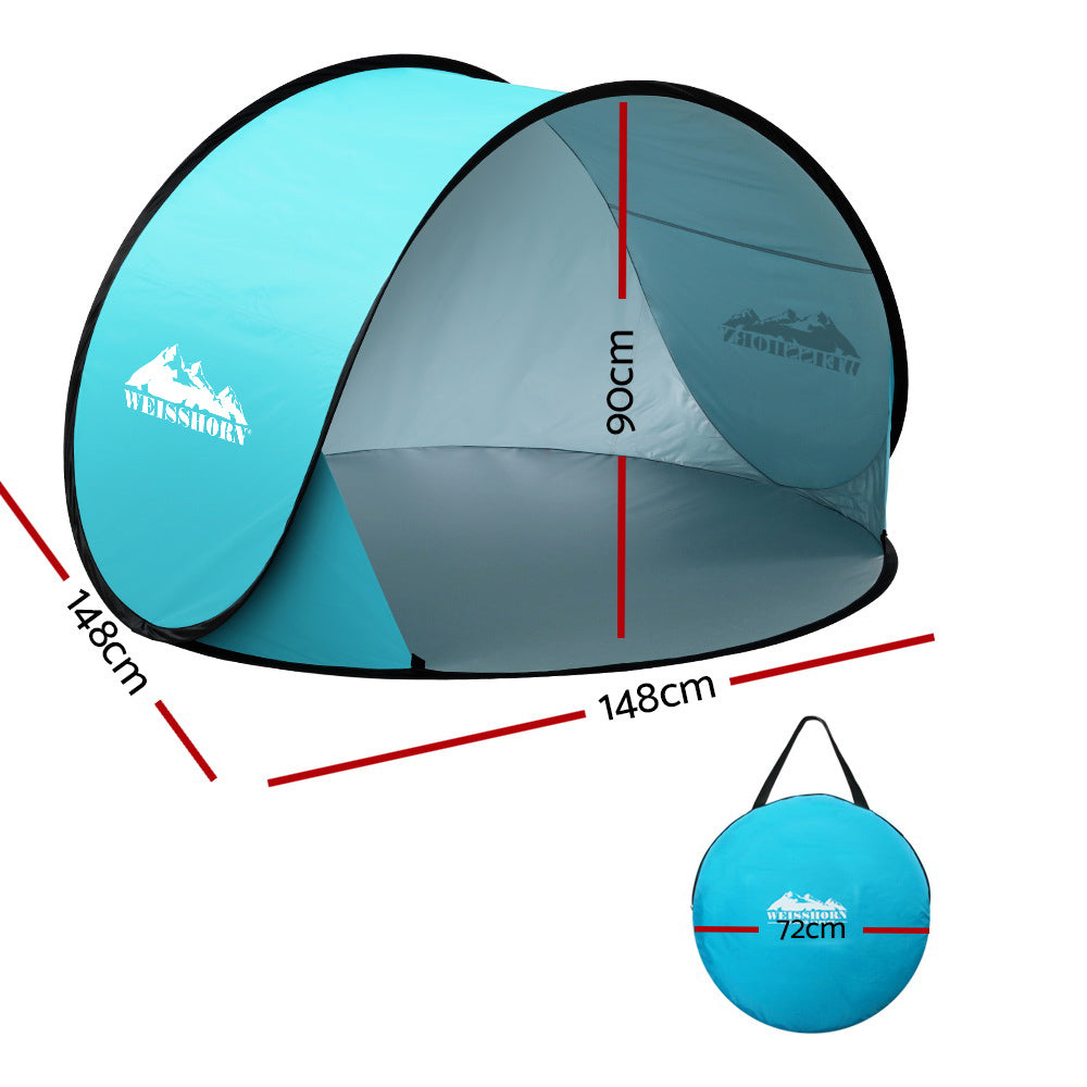 Weisshorn Instant Pop-Up Beach and Camping Tent - Portable Sun Shade Shelter for 3 Personen