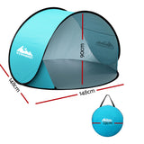 Weisshorn Instant Pop-Up Beach and Camping Tent - Portable Sun Shade Shelter for 3 Personen