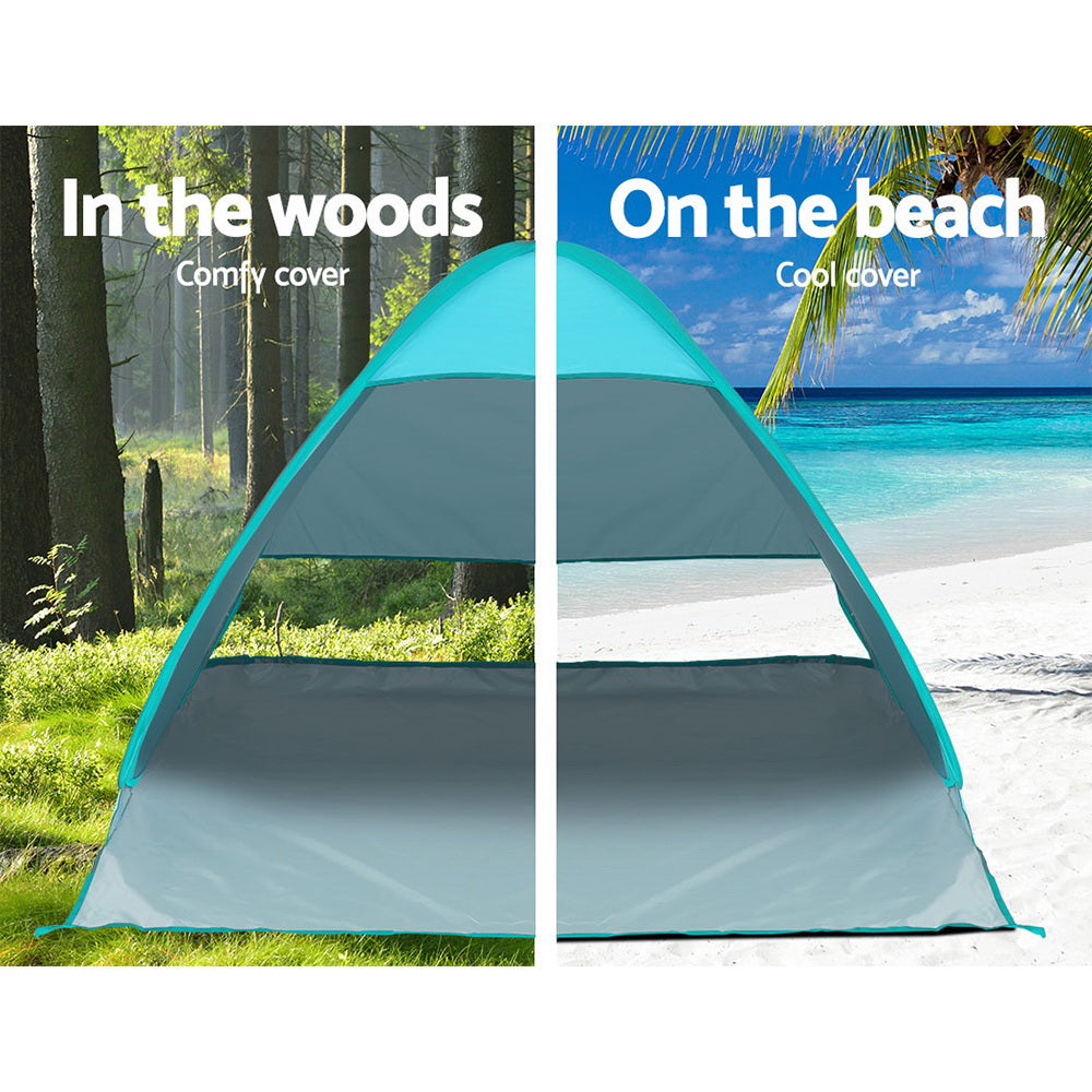 Weisshorn Instant Pop-Up 3-Person Beach Tent - UV & Water-Resistant Camping Shelter