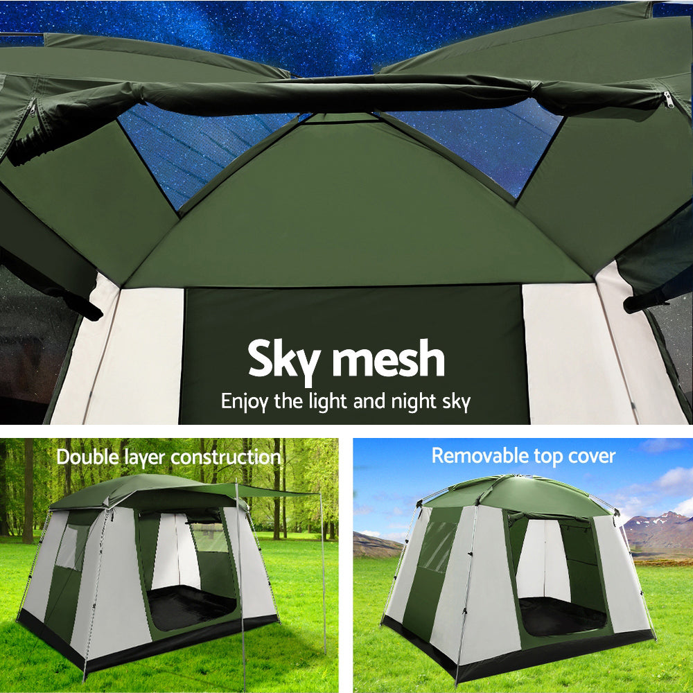 Weisshorn 6-Person Family Camping Dome Tent with Weatherproof Design