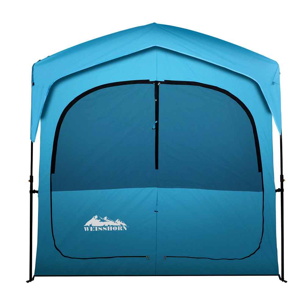 Weisshorn Portable Outdoor Privacy Shower Tent with Toilet & Change Room - Blue