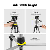 Versatile 1.45M Aluminum Tripod for Cameras and Smartphones