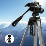 Versatile 1.45M Aluminum Tripod for Cameras and Smartphones