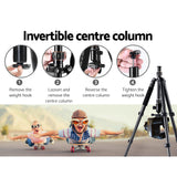 2-in-1 Versatile Camera Tripod and Monopod with Ball Head for DSLR