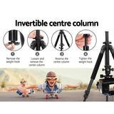 173cm Professional Magnesium Alloy Tripod with Smooth Ball Head for Digital Cameras and Camcorders