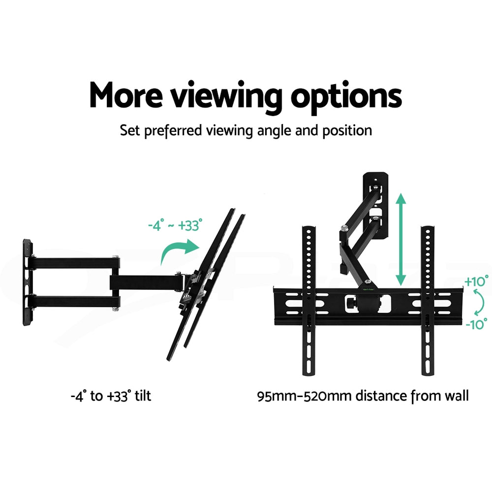 Artiss Full Motion TV Wall Mount Bracket for 23" to 55" LED LCD Screens - Tilt & Swivel Design