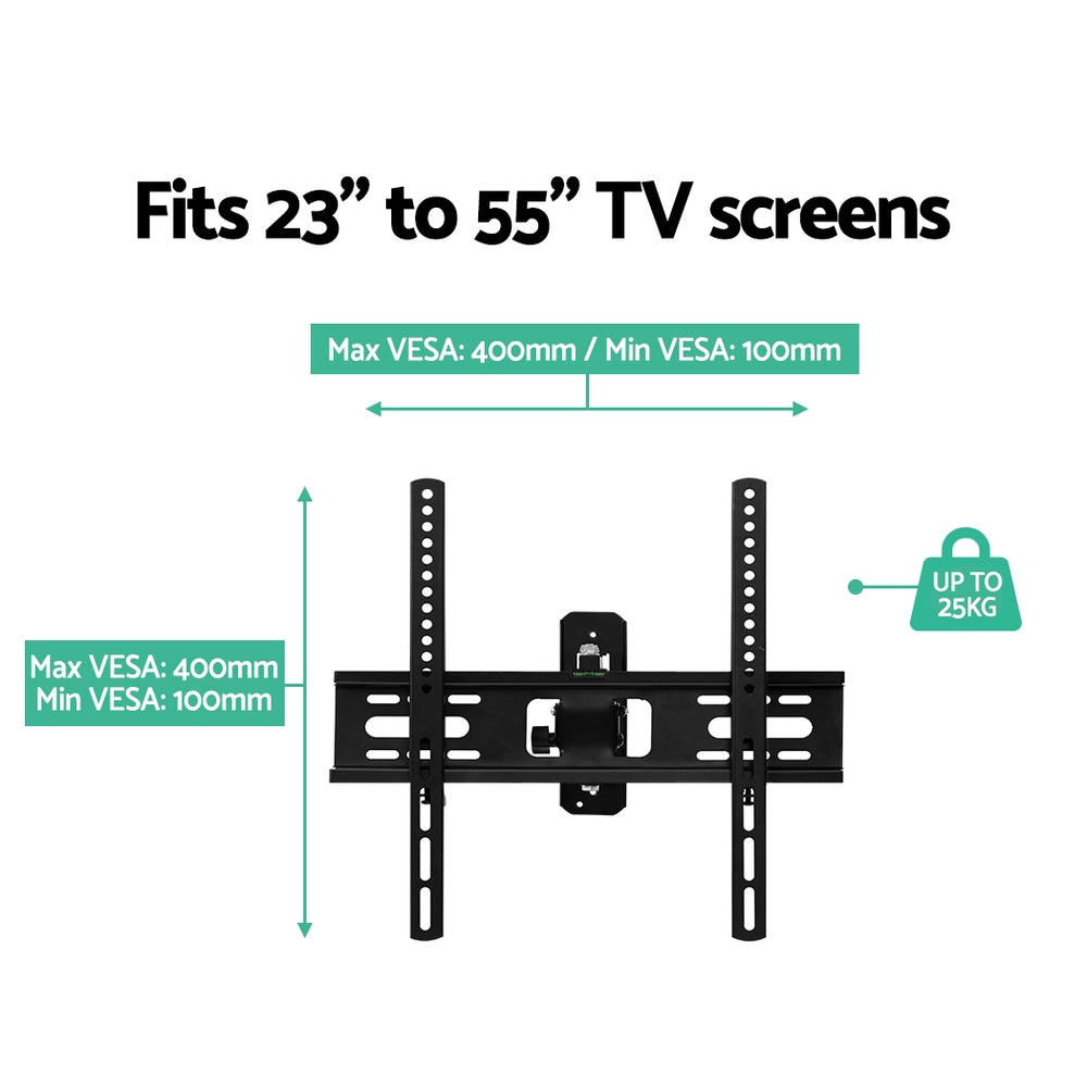 Artiss Full Motion TV Wall Mount Bracket for 23" to 55" LED LCD Screens - Tilt & Swivel Design