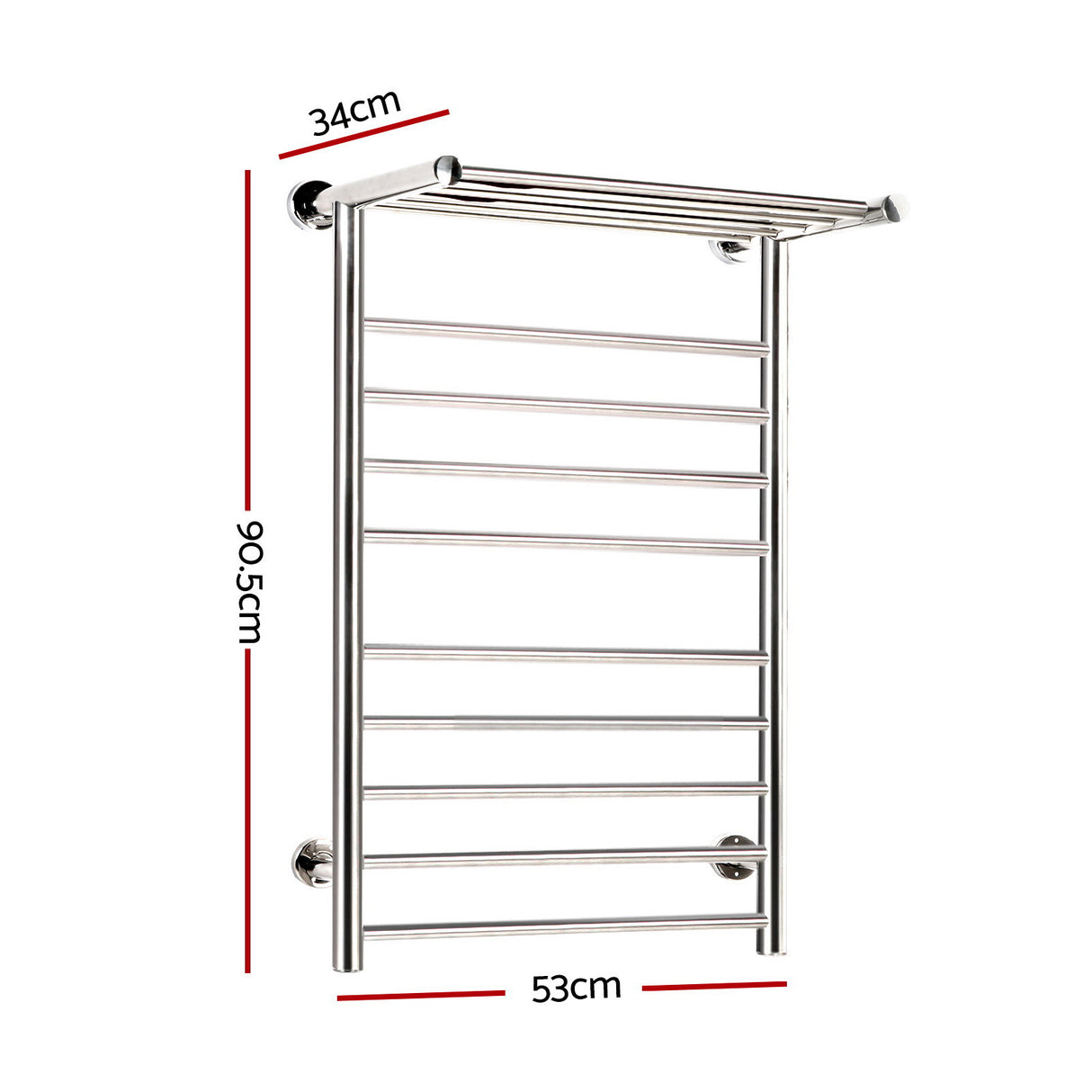 14-Bar Wall-Mounted Rapid Heat Electric Towel Warmer for Spa-Like Comfort