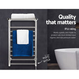 14-Bar Wall-Mounted Rapid Heat Electric Towel Warmer for Spa-Like Comfort