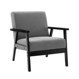 Skane Upholstered Dining Armchair - Black & Grey