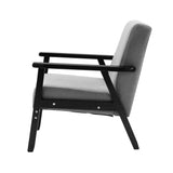 Skane Upholstered Dining Armchair - Black & Grey