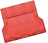 Aluminium Style 1-Piece Boot Mat in Red - Heavy Duty Rubber/Aluminium Finish