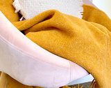 Chic Mustard Brighton Blanket - Premium 100% NZ Wool