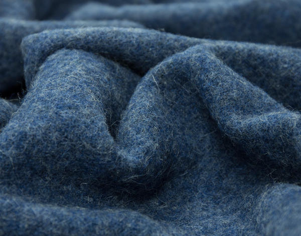 Navy Brighton Luxury Wool Throw Blanket - 100% Pure New Zealand Wool