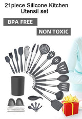 Complete 20-Piece BPA-Free Silicone Kitchen Utensil Collection