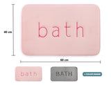 Plush Memory Foam Bath Mat with Velvet Finish for Ultimate Comfort (60 x 40 cm, Pink)