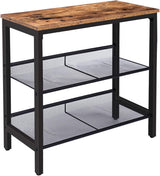 Industrial 2-Tier Shoe Storage Bench with Magazine Sling