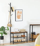 Versatile Coat Rack and Shoe Bench for Compact Living Spaces