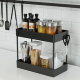 Compact 2-Tier Under Sink Storage Rack for Kitchen and Bathroom Organization