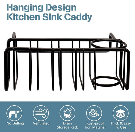 2-in-1 Kitchen Sink Caddy and Organizer with Quick Drying Design