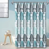 Modern Bathroom Shower Curtain Set with 12 Hooks - 180 x 180 cm