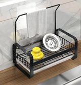 Wall-Mounted Adhesive Sink Organizer for Sponges and Kitchen Essentials