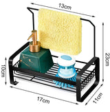 Wall-Mounted Adhesive Sink Organizer for Sponges and Kitchen Essentials