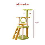 Galaxy Oasis 101cm Plush Cat Tree Condo in Yellow and Green