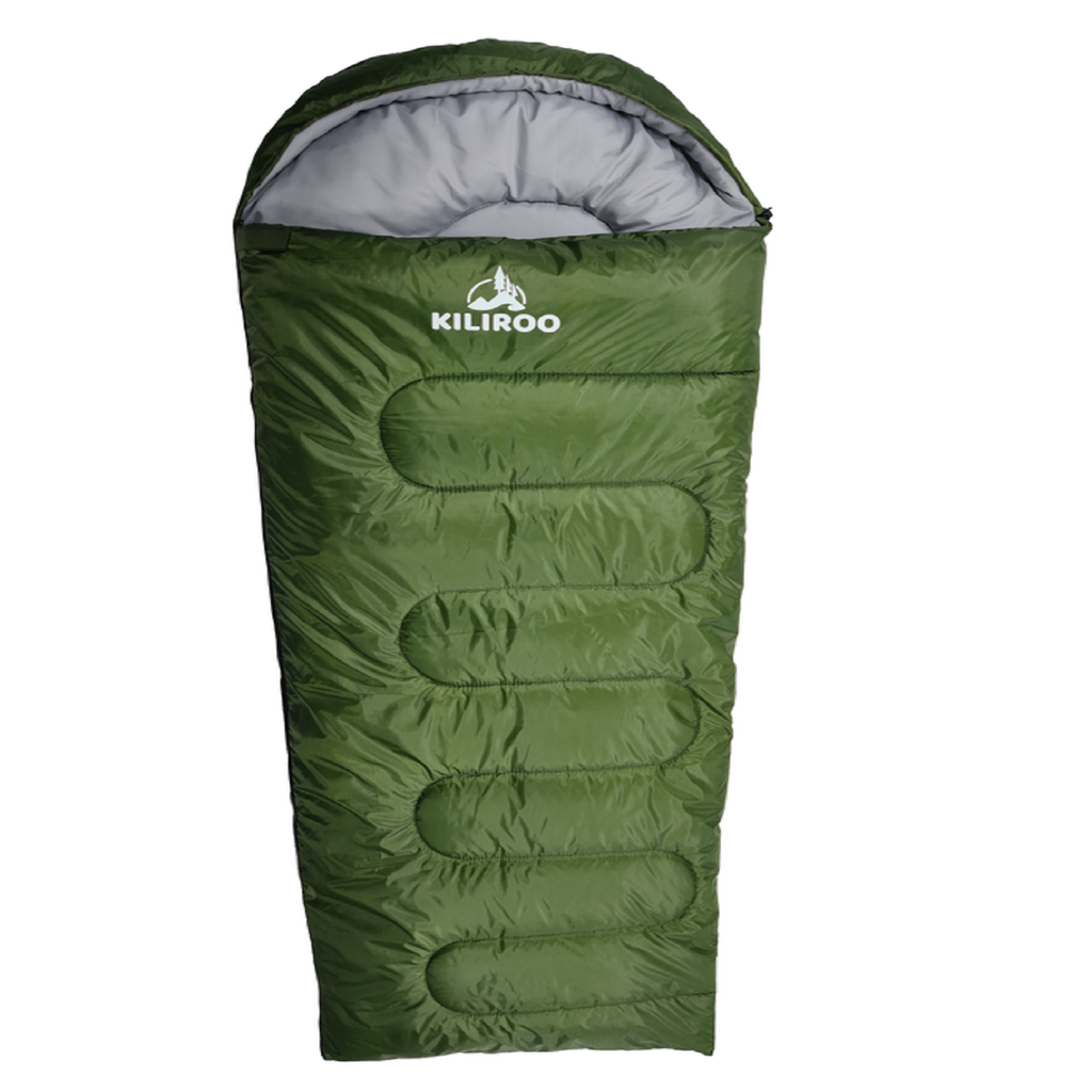 KILIROO Cold Weather Sleeping Bag - 500GSM Army Green