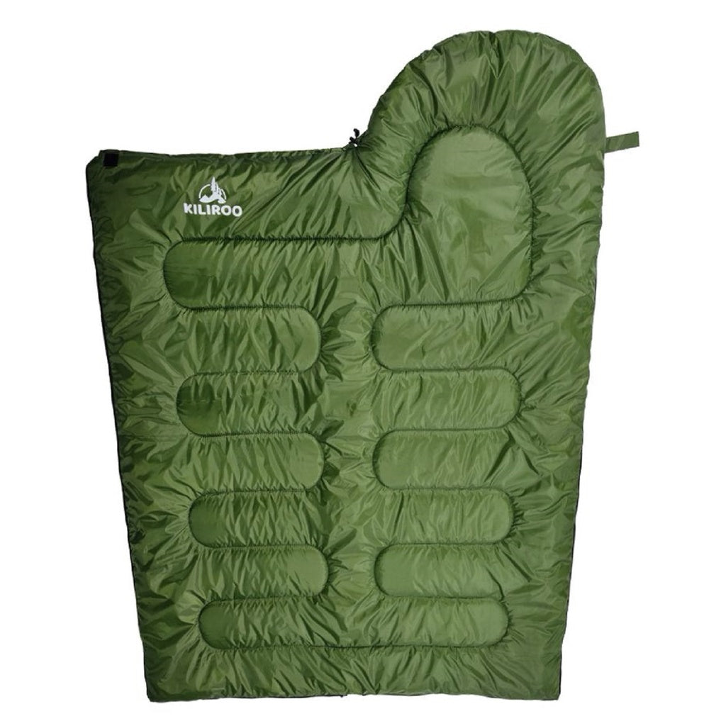 KILIROO Cold Weather Sleeping Bag - 500GSM Army Green