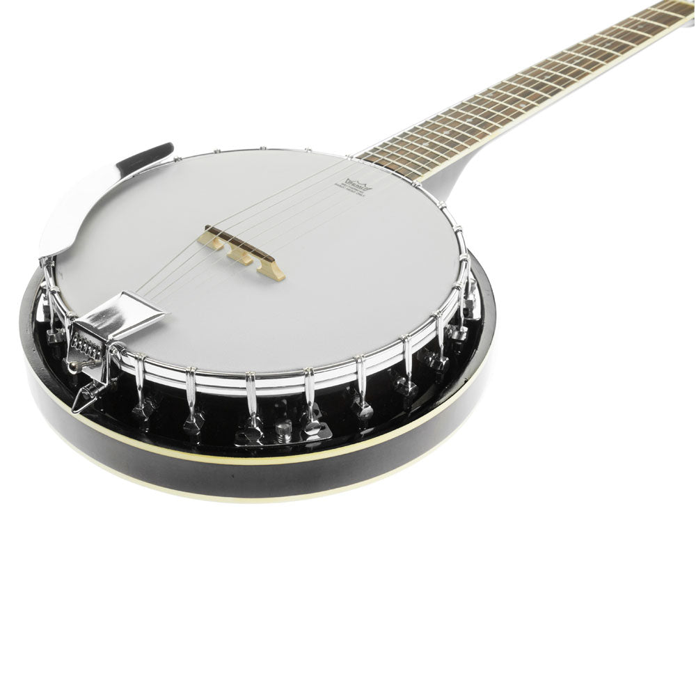 Karrera 6-String Professional Resonator Banjo - Elegant Black Finish