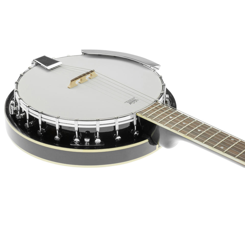 Karrera 6-String Professional Resonator Banjo - Elegant Black Finish