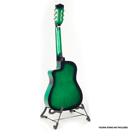 Karrera Green Cutaway Acoustic Guitar for Kids - Perfect for Learning and Performance