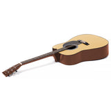 Karrera 38-Inch Cutaway Acoustic Guitar Bundle with Weatherproof Bag - Natural Finish