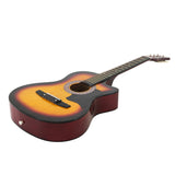 Karrera 38in Cutaway Acoustic Guitar Starter Kit with Bag and Accessories - Sunburst Finish