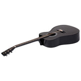 Karrera 38-Inch Premium Cutaway Acoustic Guitar Bundle with Accessories - Black