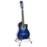 Karrera 38in Cutaway Acoustic Guitar Bundle with Accessories - Blue Burst