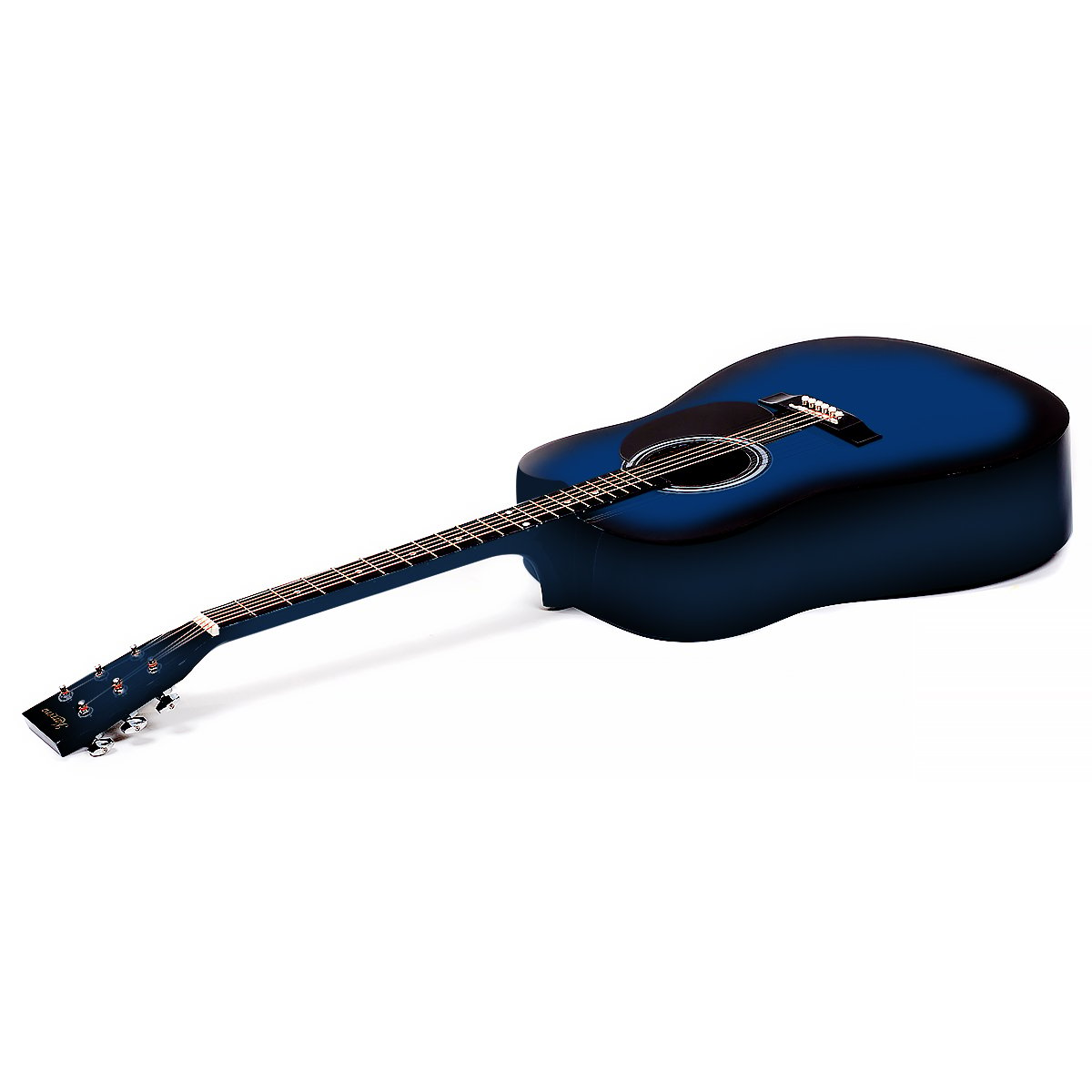 Karrera 38in Cutaway Acoustic Guitar Bundle with Accessories - Blue Burst