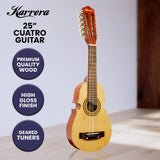 Karrera 25-Inch Puerto Rican Cuatro Guitar - Glossy Natural Finish