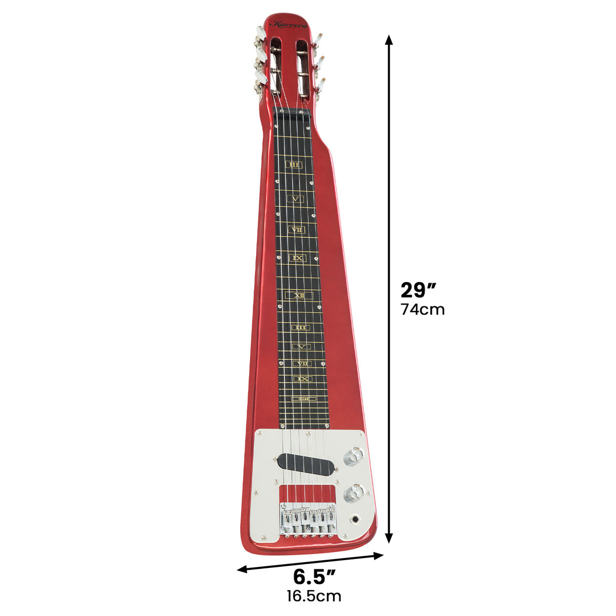 Karrera Metallic Red 6-String Electric Lap Steel Guitar