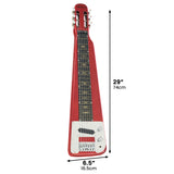 Karrera Metallic Red 6-String Electric Lap Steel Guitar